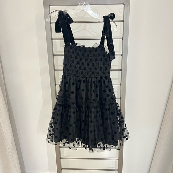 En Saison Cynthia Black tulle Polka Dot Dress. - Picture 2 of 3